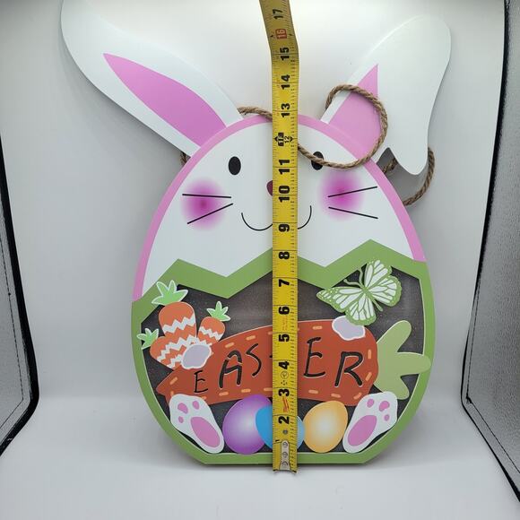 NEW Lighted Easter Bunny Door Hanging Decoration Spring Rabbit - Picture 3 of 3